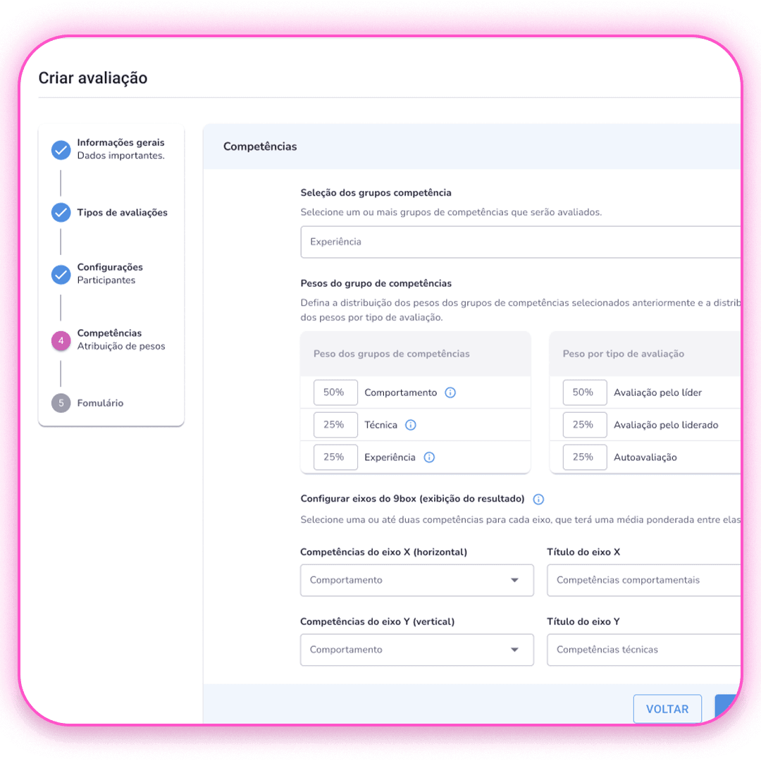 Tela do Avaliações, produto Vibe da Metadados