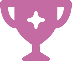 Ícone rosa de troféu