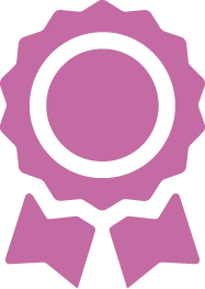 Ícone rosa de premiação