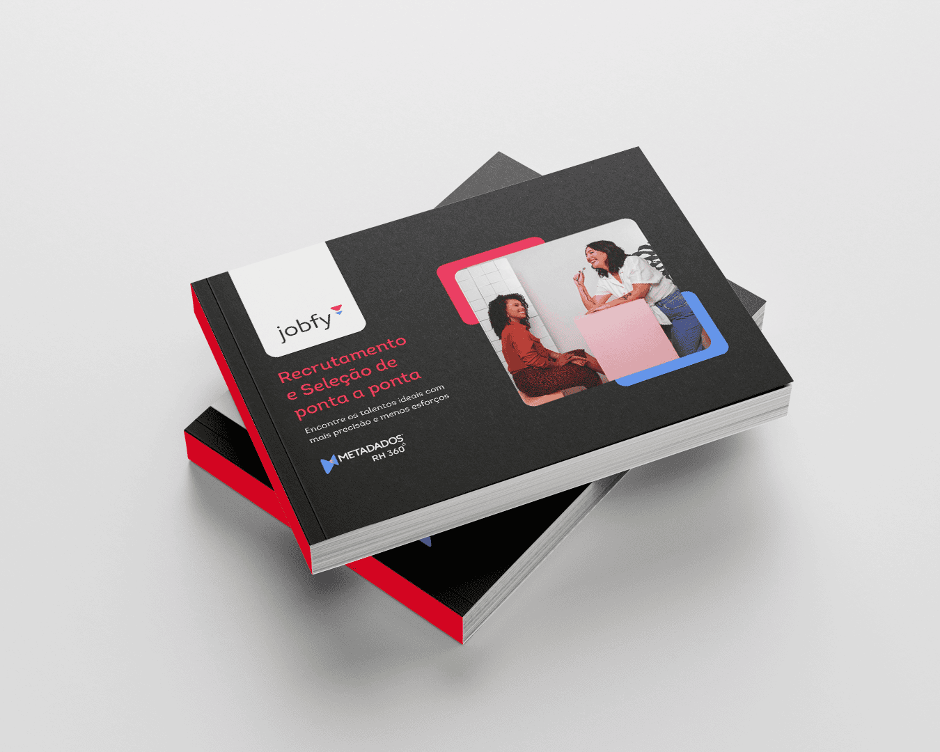 Capa de um material impresso da Metadados com a marca Jobfy