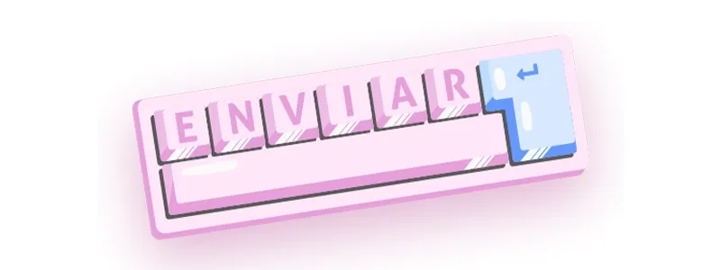 Ilustração de um teclado com as letras "enviar"