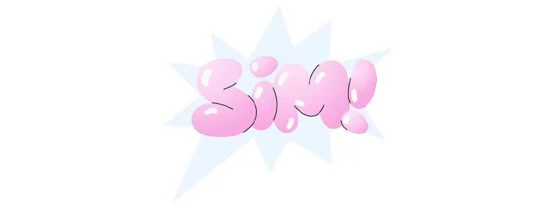 Carta proposta: ilustração escrita "sim!"