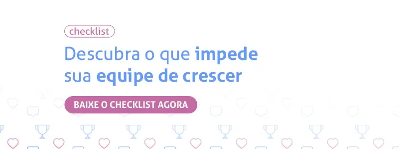 Comunicação assertiva: banner para checklist para crescimento de equipes. clique e faça download