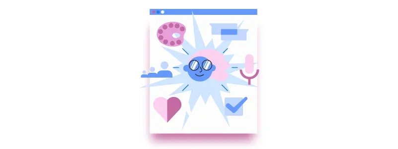 Competências do Futuro: ilustração de pessoa pensando em diferentes tipos de habilidades