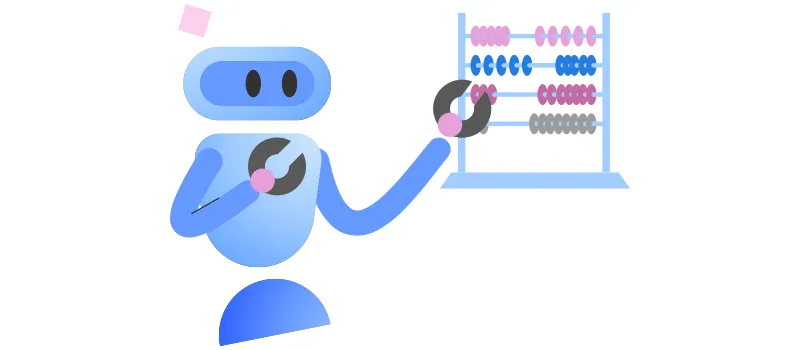 Plano de Saúde e Convênio Médico: ilustração de robô fazendo cálculos