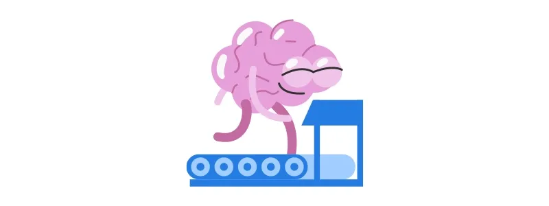 Desenvolvimento de líderes: ilustração de um cérebro fazendo exercício