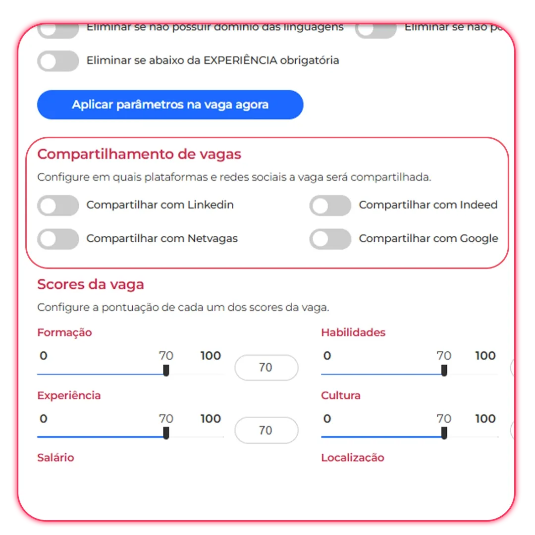 Tela do produto Jobfy, da Metadados