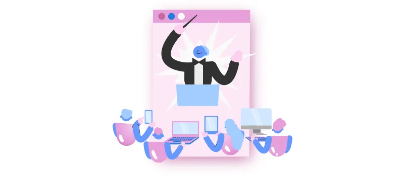 Equipe Multidisciplinar: imagem de um chefe maestro regendo os funcionários