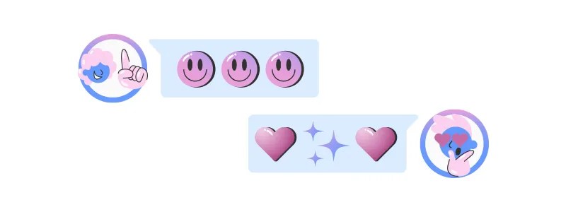 Escuta ativa: ilustração de pessoas fazendo elogios uma a outra