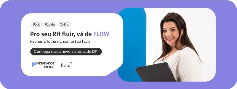 Banner do Flow, o sistema de Departamento Pessoal da Metadados