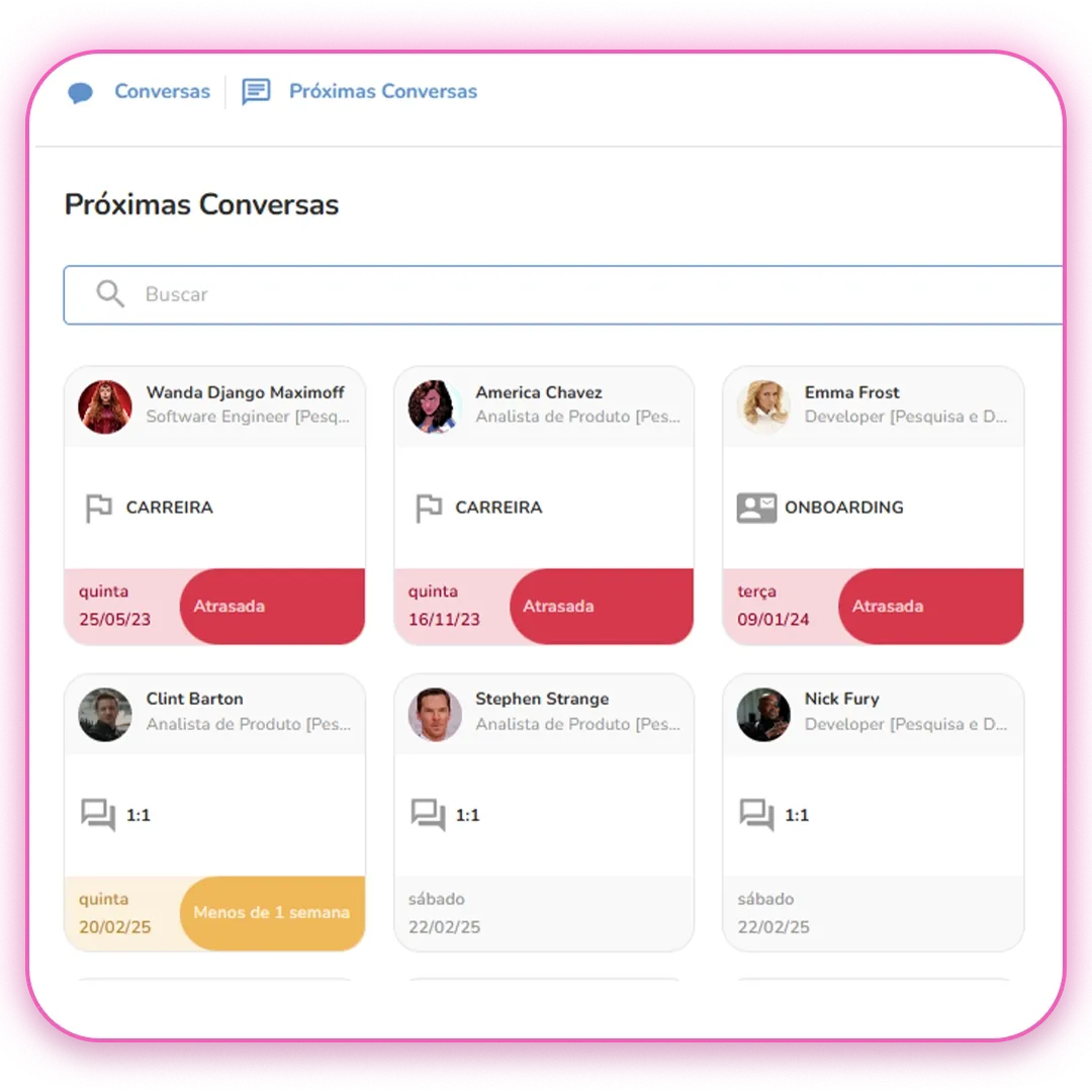 Tela do produto Vibe, da Metadados