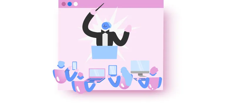 Liderança estratégica: gestor regendo seus liderados