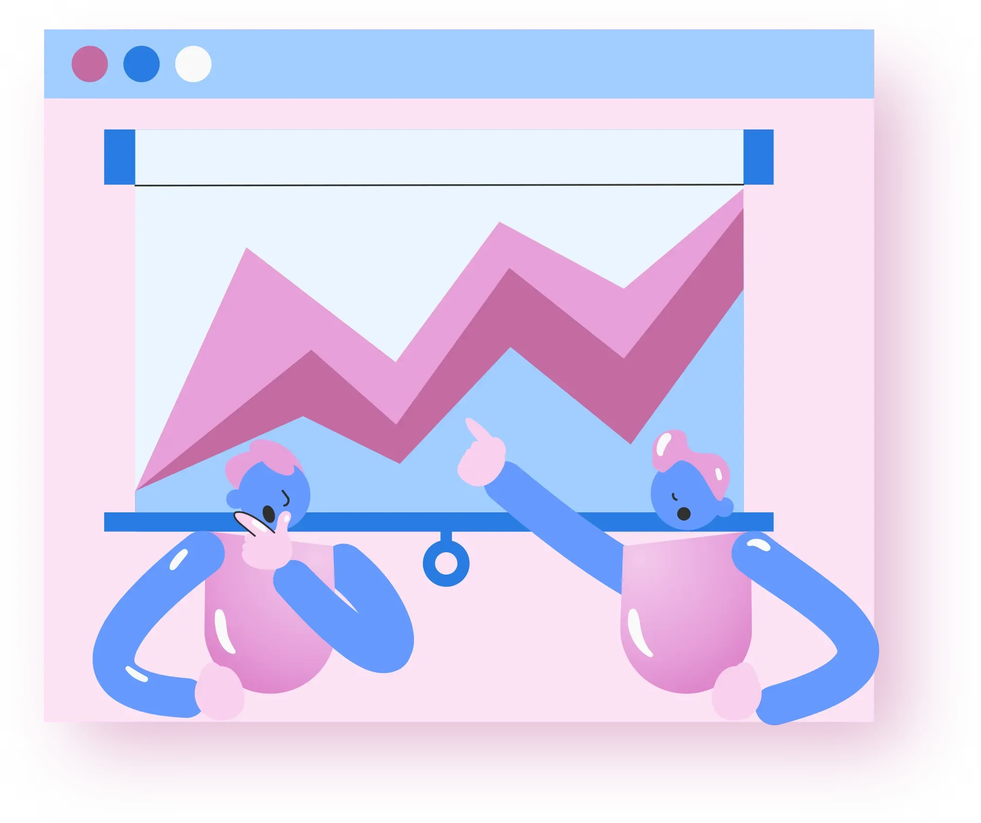 Microgerenciamento: ilustração de pessoas discutindo gráficos