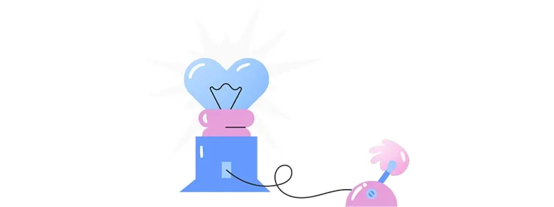 Motivos de demissão: ilustração de uma lâmpada em formato de coração