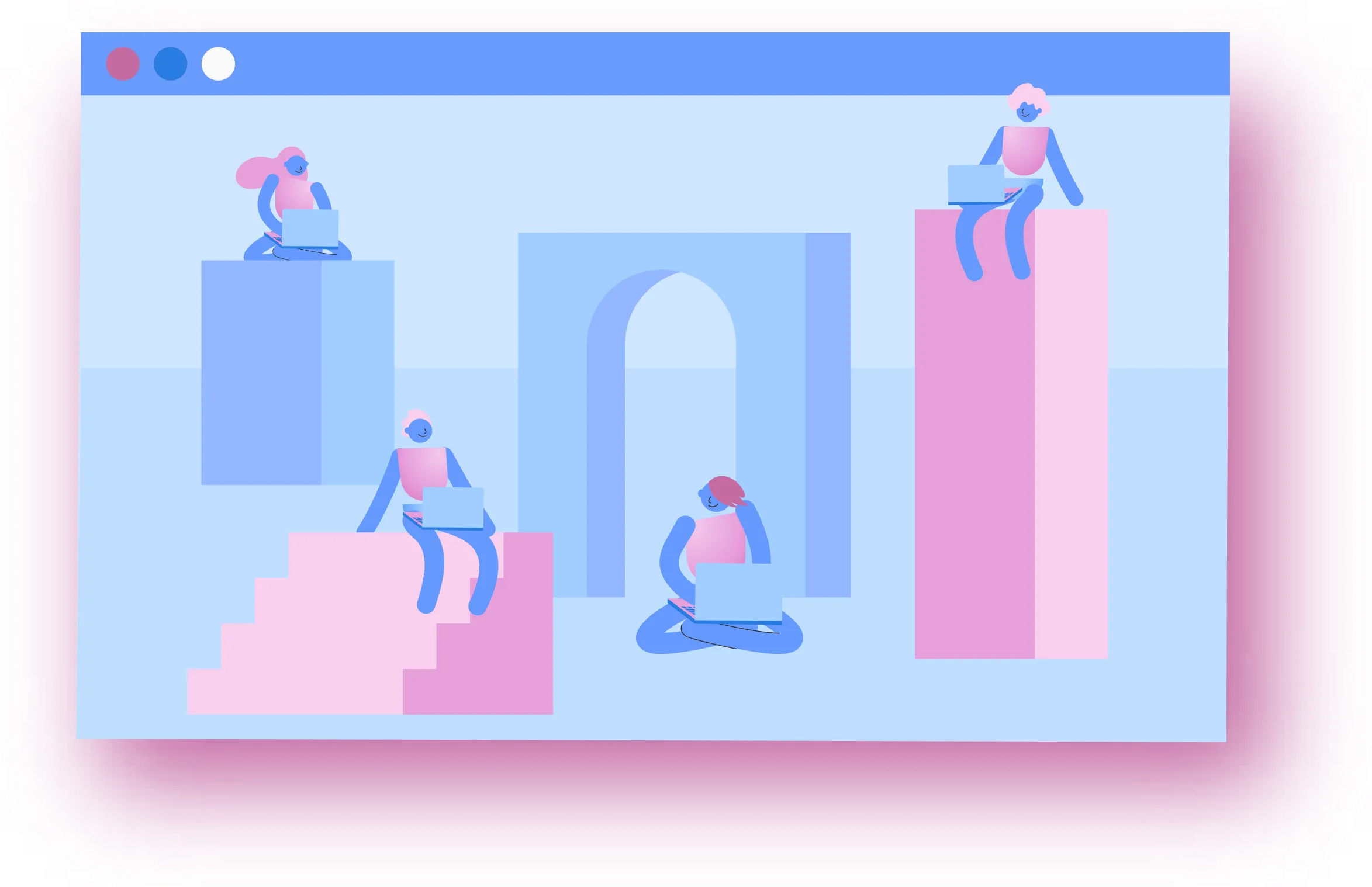 diversidade nas empresas: arte com pessoas trabalhando