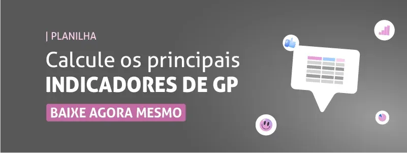 Planilha: principais indicadores de GP
