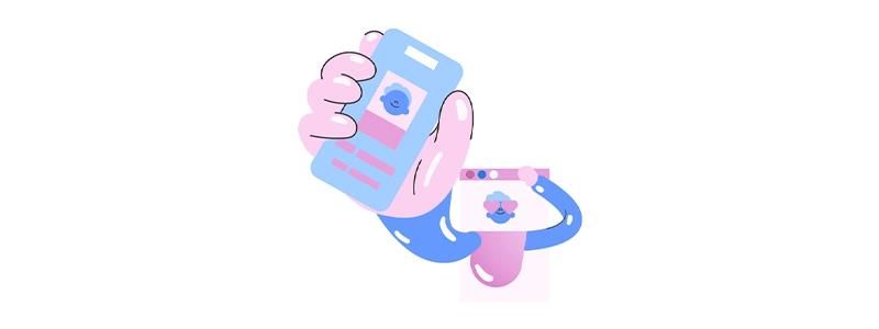 Promoção de Cargo: ilustração de pessoa feliz com o seu crachá