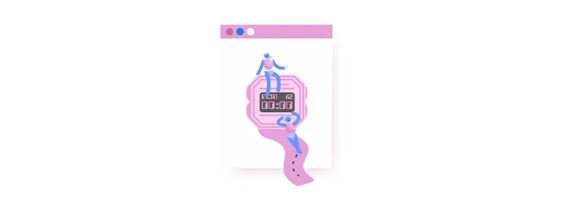 Ilustração de um relógio