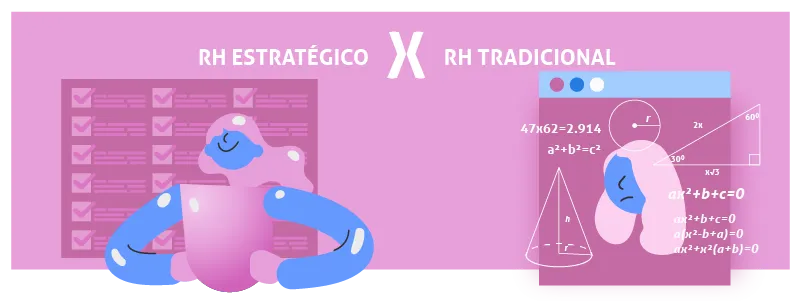 Imagem com RH Estratégico x RH Tradicional